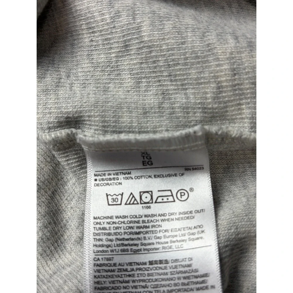 Banana Republic Mens XL Gray Waffle Knit Henley Long Sleeve Cotton Shirt